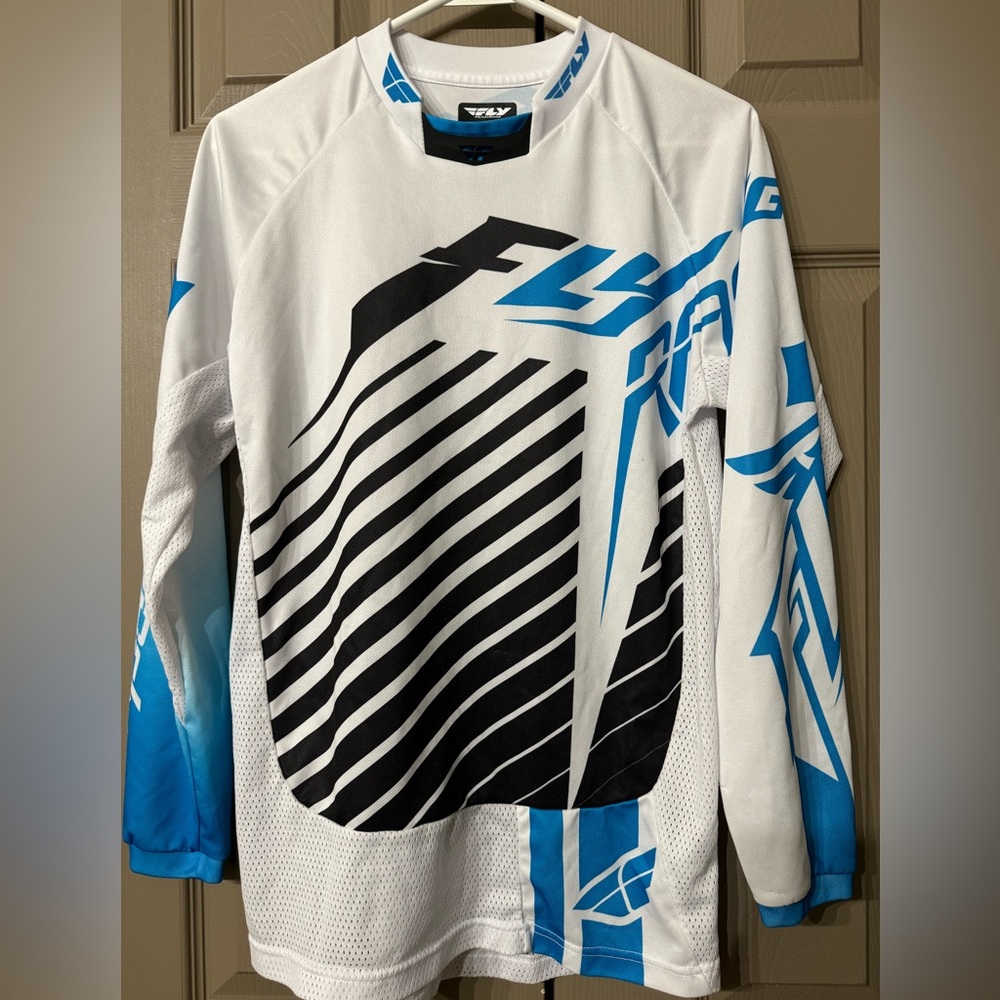 Fly Racing Boys V Neck Racing BMX Motor-cross Long Sleeve jersey